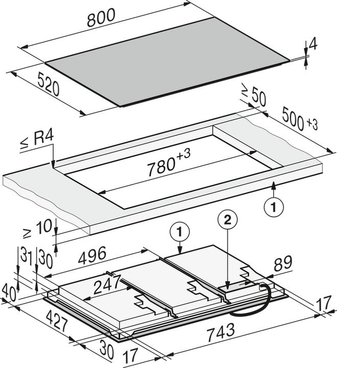 Produktbild Miele KM 8885 FL Diamond&MSense (80 cm, Induktionskochfeld)