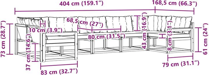 Produktbild vidaXL Outdoor-Sofa