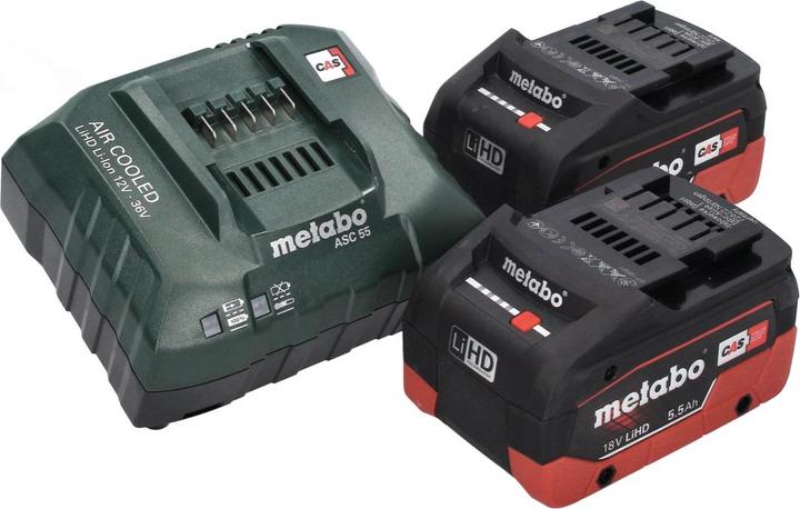 Actual product image Metabo W 18 7-125 Battery angle grinder 18 V 125 mm + 2x battery 5.5 Ah + charger + metaBOX (125 mm)