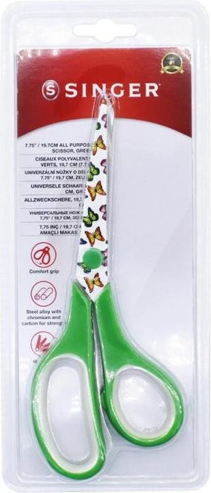 Actual product image Singer All-purpose scissors, green, 19.7cm (19.70 cm)