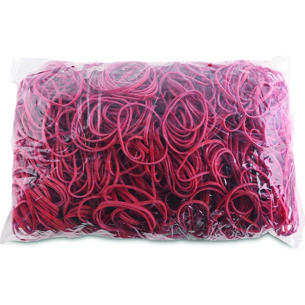 Thumbnail - Office Products, Gummiband, Schutzvorrichtungen, medizinisch, 50 mm, 1,5 x 3 mm, 60 % Gummi, 1000 g, Hitze, rot (1 Stk.)