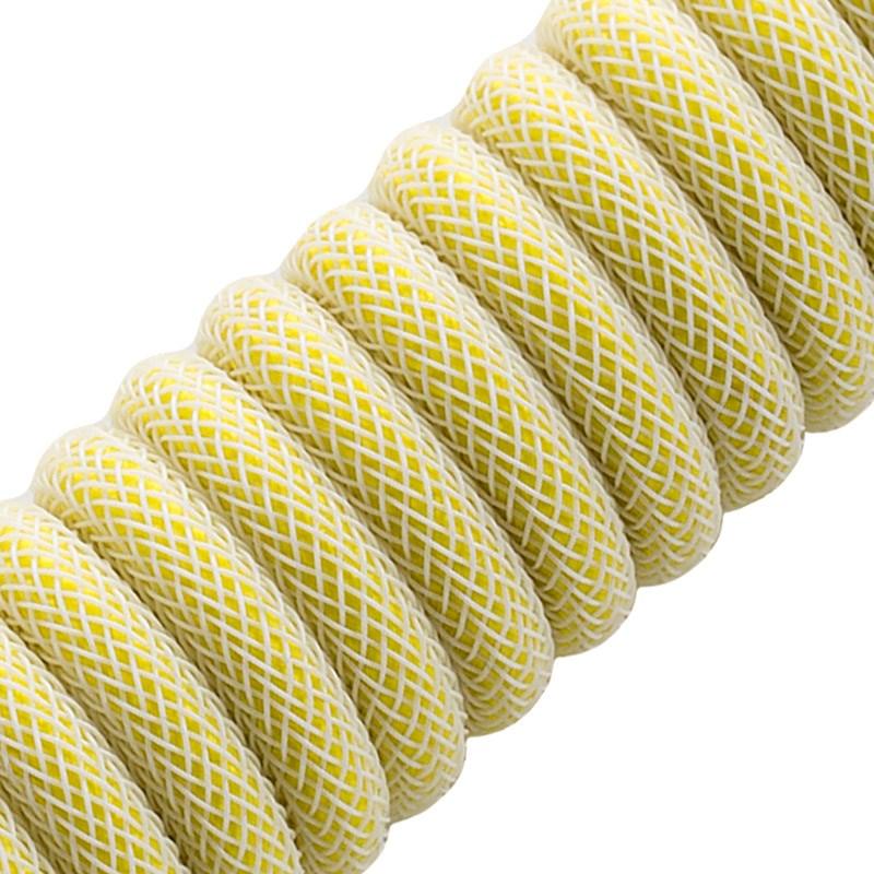 Thumbnail - CableMod Pro Coiled Keyboard Cable USB-C zu USB Typ A, Lemon (1.50 m, USB 2.0), USB Kabel