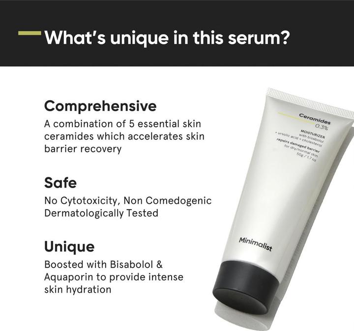 Actual product image Minimalist Ceramides 0.3% Moisturiser with Bisabolol (24h cream)