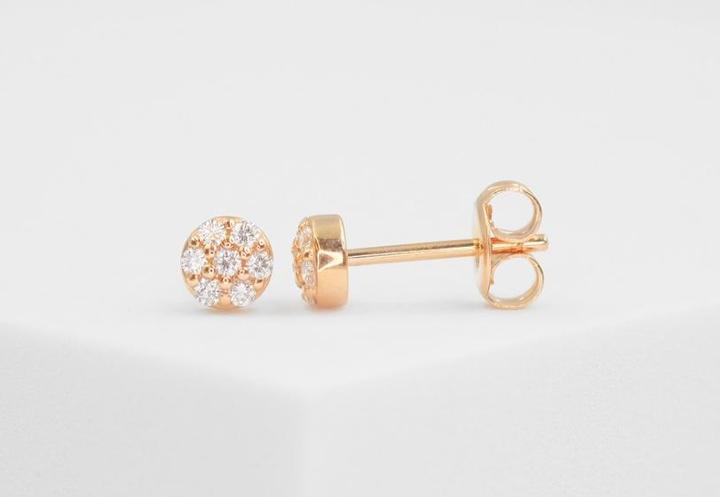 Produktbild Muau Ohrstecker Rotgold 750/18K Diamant 0.15ct. (750/18K Rotgold)