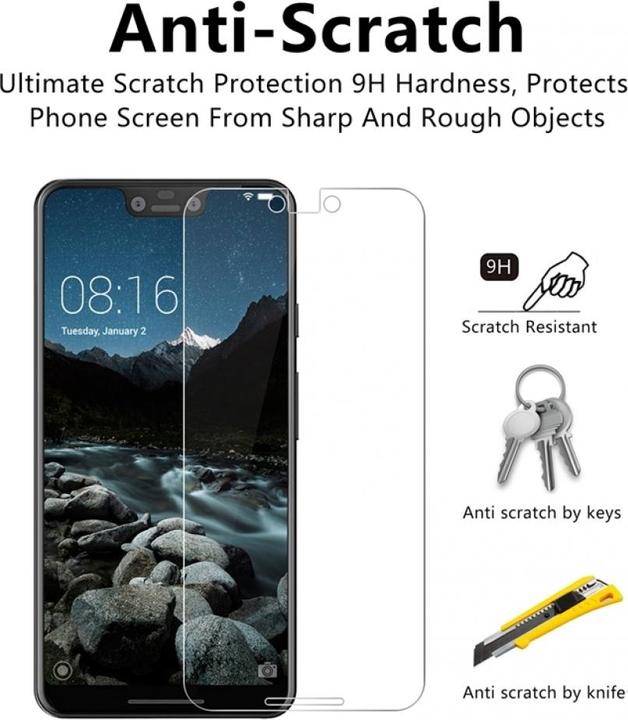 Actual product image Screenguard Google Pixel 3 XL bulletproof glass protective film Case Friendly Design (1 Piece, Google Pixel 3 XL)