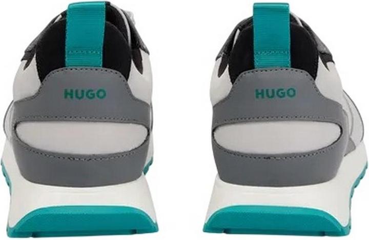 Actual product image HUGO Mens Icelin Suede Panel Running Trainers (38)