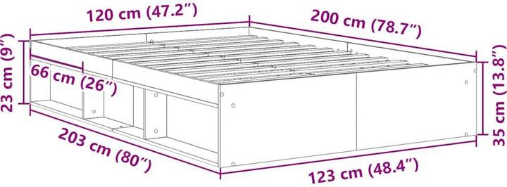 Image du produit vidaXL Bettgestell (120 x 200 cm)