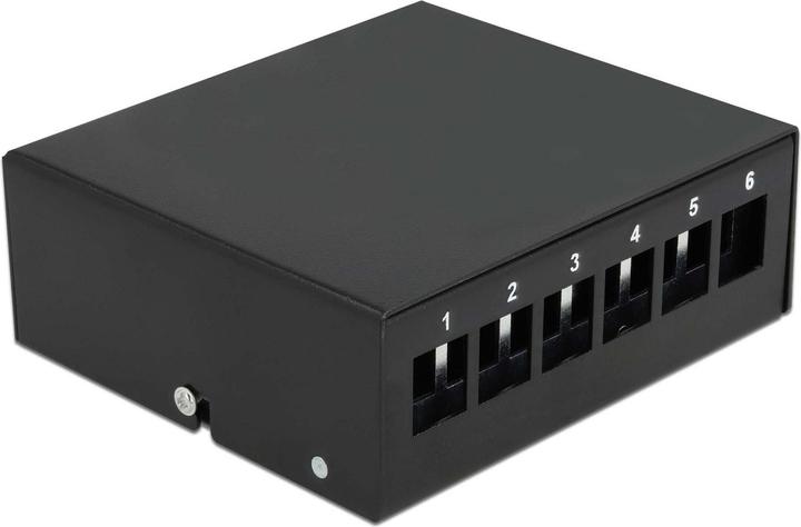 Produktbild Delock Keystone Patchpanel 6 Port schwarz