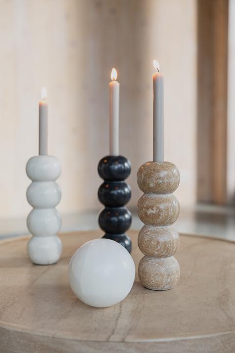 Produktbild Zuiver Rome Candle Holder Marble White (8 x 8 x 24 cm)