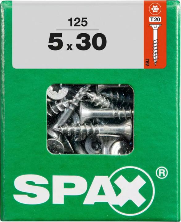 Produktbild Spax DIY Universal Senkkopf T-STAR plus TGW WIROX A9J 5x30 L 125 St. (125 Schrauben pro Stück)