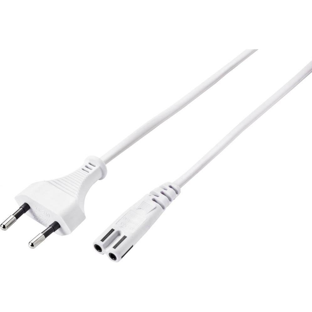 Sygonix SY-5044218 Strom Netzkabel Weiss 5.00 m (5 m), Cavo di alimentazione, Bianco