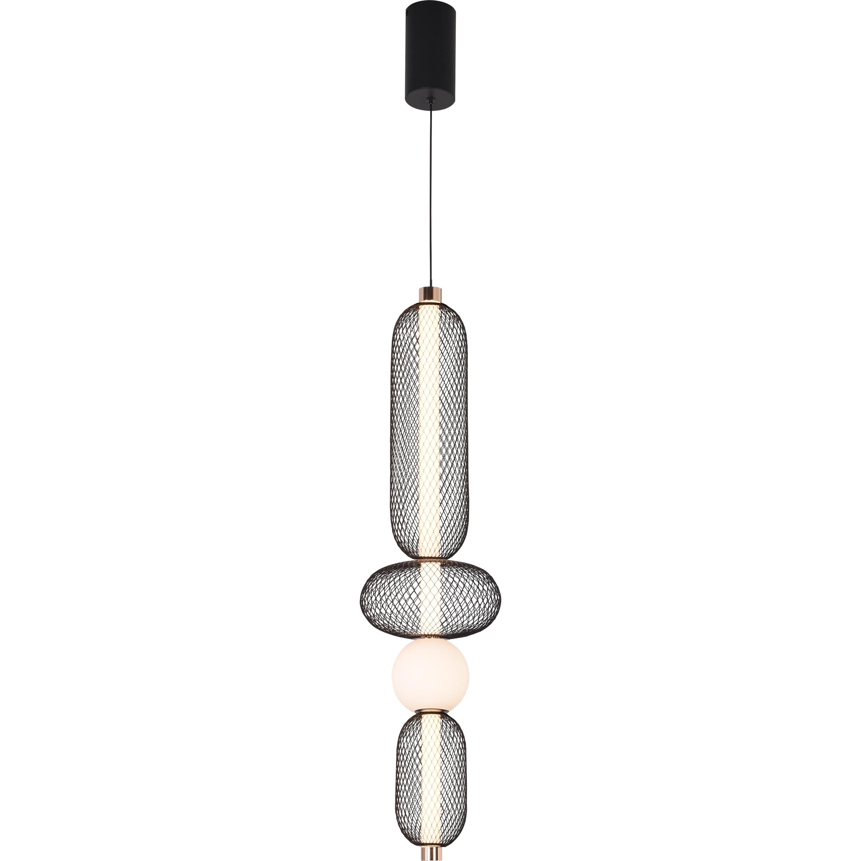 Domoletti Nero/Oro Lampada Da Tavolo, Apparecchio Di Illuminazione A Sospensione Viokef Margot, 19 W, Led, 3000 °K (1160 Lm)