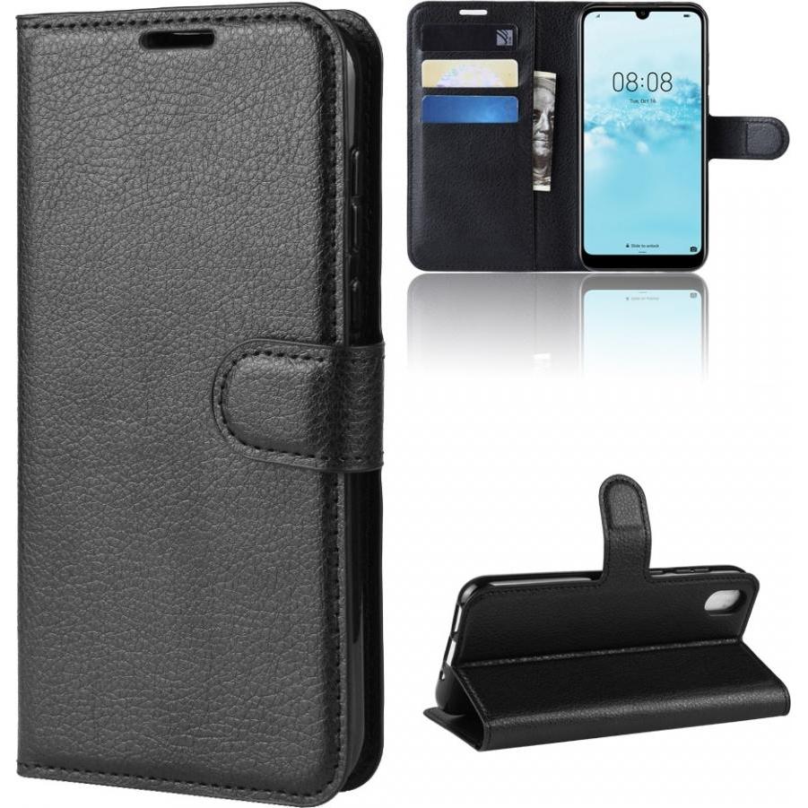 Screenguard Huawei Y5 2019 Leather Guard Lederhülle (Huawei Y5 (2019)), Smartphone Hülle, Schwarz