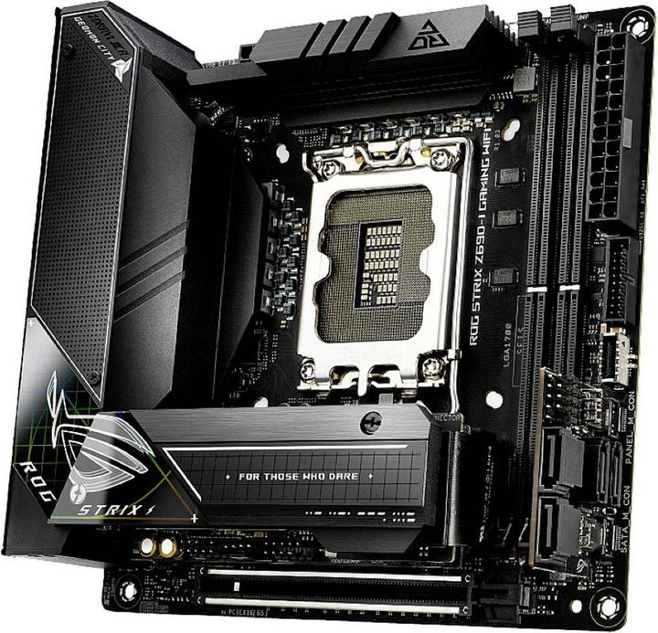 Productafbeelding ASUS ROG STRIX Z690-I GAMING WIFI (LGA 1700, Intel Z690 (DDR5), Mini-ITX)