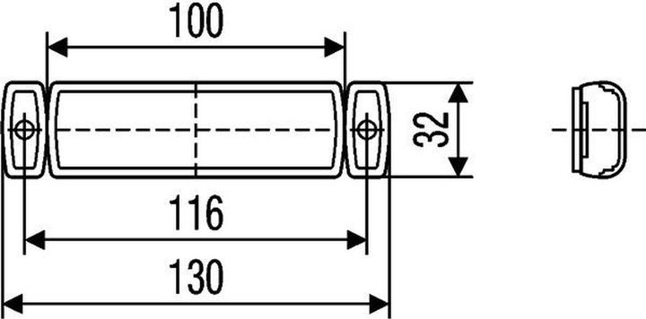 Image du produit Hella Feu de position latéral à LED avec câble pour AEBI
