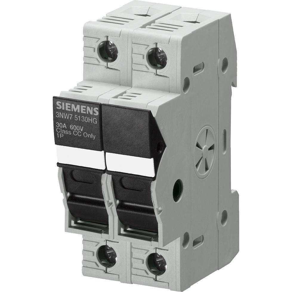 6x Siemens, Sicherung, SIEM 3NW7523-0HG Einbau-Zylindersicherungssockel 2pol., B= 1 (Zylindersicherung)