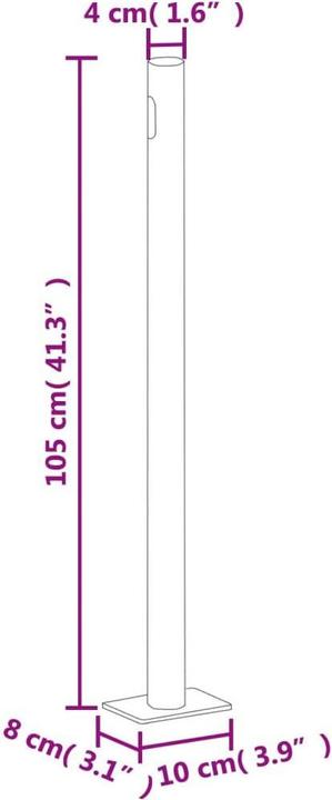 Produktbild vidaXL Seitenmarkise (3 m)