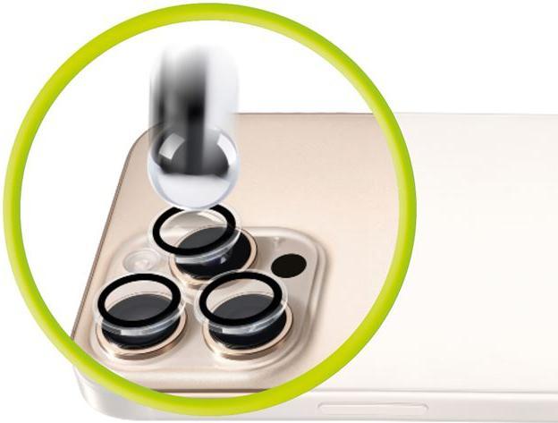 Produktbild Mobile Origin Easy Lens guards clear - iPhone 15/ (1 Stk., Apple iPhone 15, Apple iPhone 15 Plus)