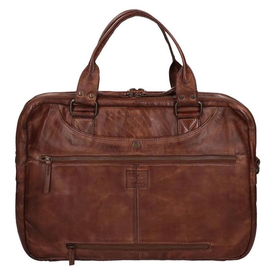 Bear Rock Ontwerp Leandro Leren Laptoptas - 15 Inch - Bruin (15"), Laptoptas, Bruin