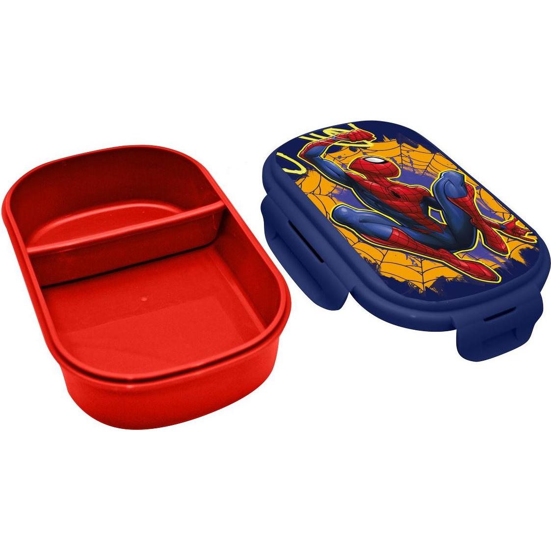 Thumbnail - Magni Brotdose MARVEL Spider-Man mit Besteckset 2 Fächer, Lunchbox