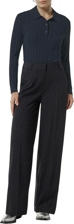 Image du produit Comma Strickpullover Gerippter Pullover mit Polokragen im Slim Fit (46)