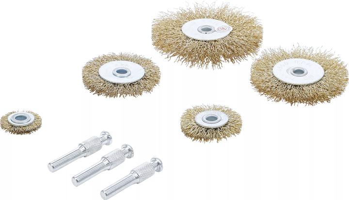 Actual product image BGS Steel Wire brush Set Ø 25 - 75 mm 8 pcs.