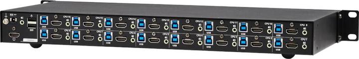 Actual product image Eaton 16-Port 4K HDMI/USB KVM Switch - 4K 60 Hz Video/Audio USB Peripheral Sharing 1U Rack