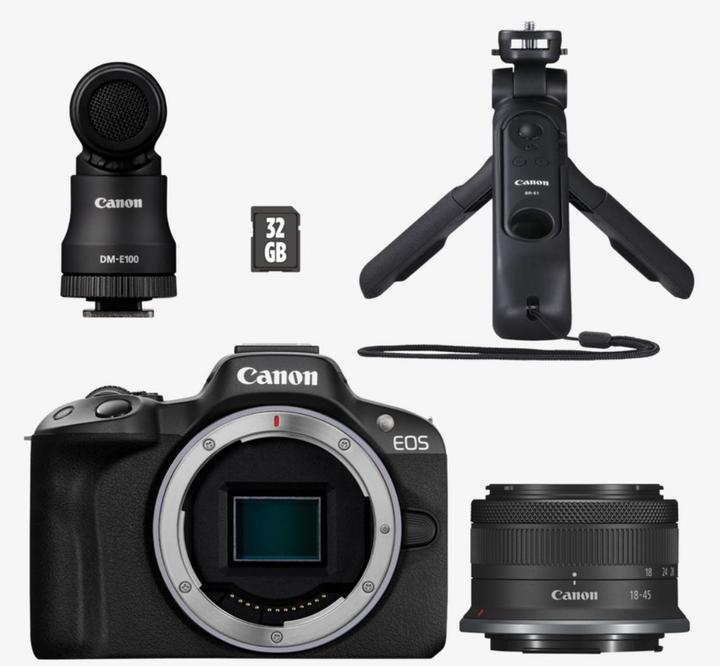 Actual product image Canon EOS R50 V + RF-S 14-30mm F4-6.3 IS STM PZ Creator Kit (14 - 30 mm, 24.20 Mpx, APS-C / DX)