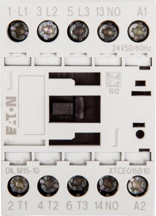 Actual product image Eaton Power contactor 7.5kW 3S DILM 24VAC 15.5A 1S/Hilf