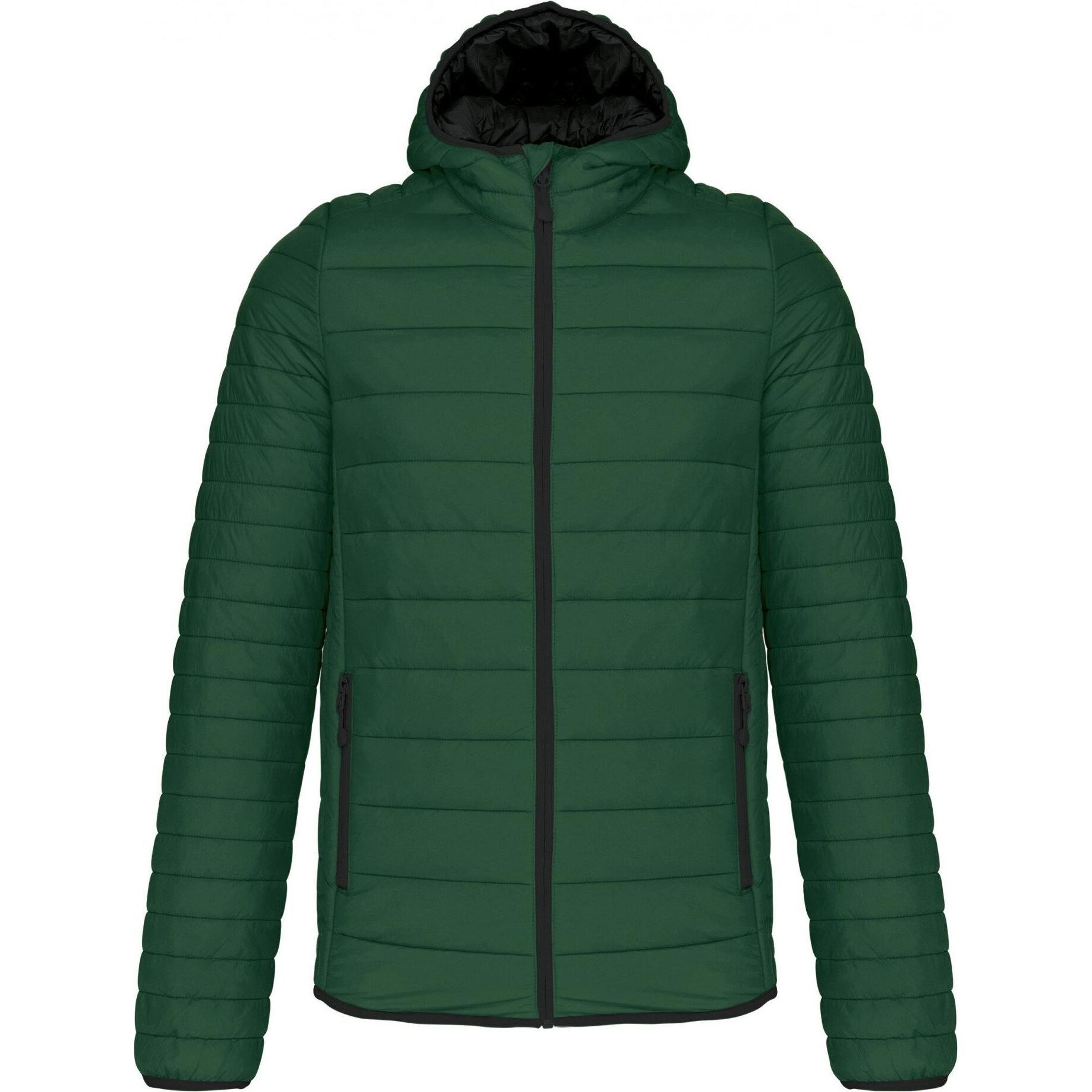 Kariban, Herren, Jacke, Leichte Daunenjacke mit Kapuze (4XL), Grün, 4XL