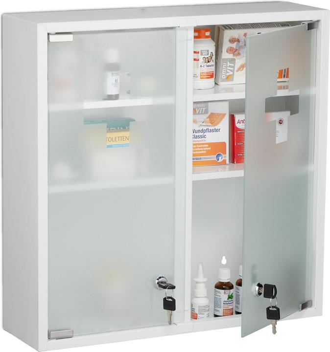 Immagine prodotto Relaxdays Armadietto pronto-soccorso (52,5 x 15,5 x 53 cm)