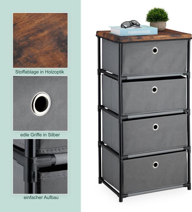 Produktbild Relaxdays Kommode (43 x 33 x 85 cm)