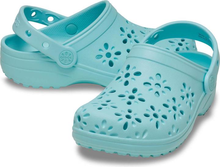 Actual product image Crocs K's Classic Floral CutOut Clog (33)