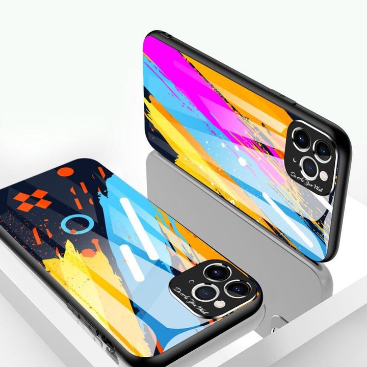 Produktbild Hurtel Color Glass Case Handyhülle Schutzhülle aus Panzerglas für iPhone 11 Pro Max pattern 2 (Apple iPhone 11 Pro Max)