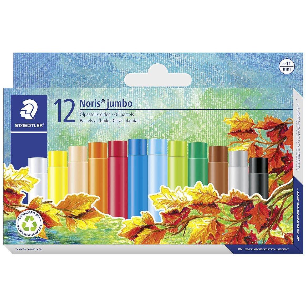 Thumbnail - Staedtler, Malstifte, Noris jumbo 243 Öl-Pastellkreide Kartonetui mit 12 Stück, sortiert (Sortiert, 1 x)