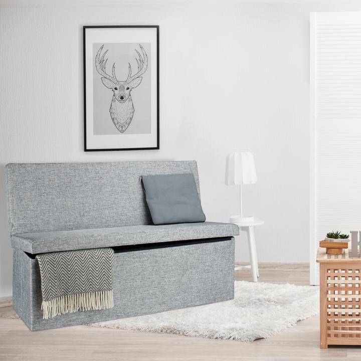 Actual product image Relaxdays Folding Storage Ottoman