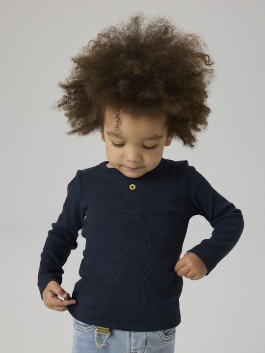 Actual product image Name it Buttoned ribbed top with long sleeves (104)