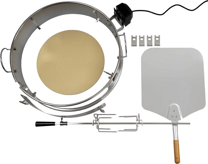 Actual product image BBQ-Toro Pizza insert and rotating spit