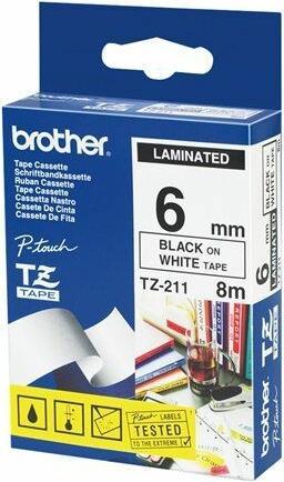 Immagine prodotto Brother TZe-211 (0.60 cm, Nero, Bianco)