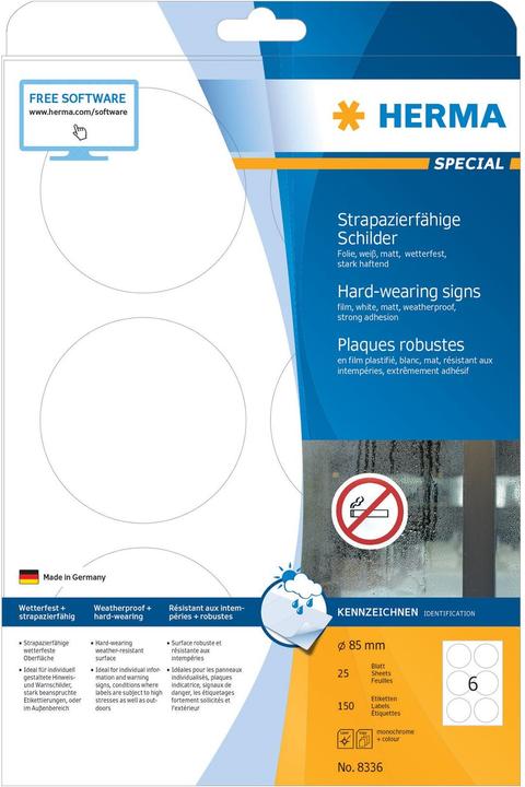 Produktbild HERMA Wetterfeste Etiketten A4