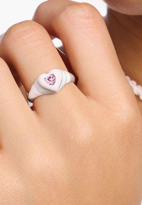 Produktbild Thomas Sabo Ring Herz mit Pinkem Stein Silber (50, 925 Silber)