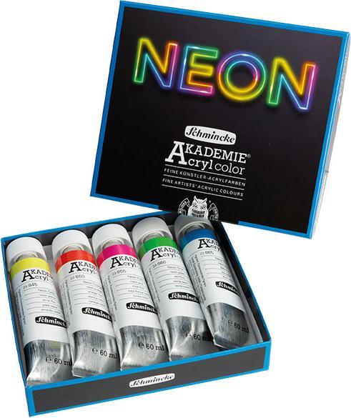 Produktbild Schmincke Acryl Akademie Neon Acrylcolor 5er Set (500 ml)