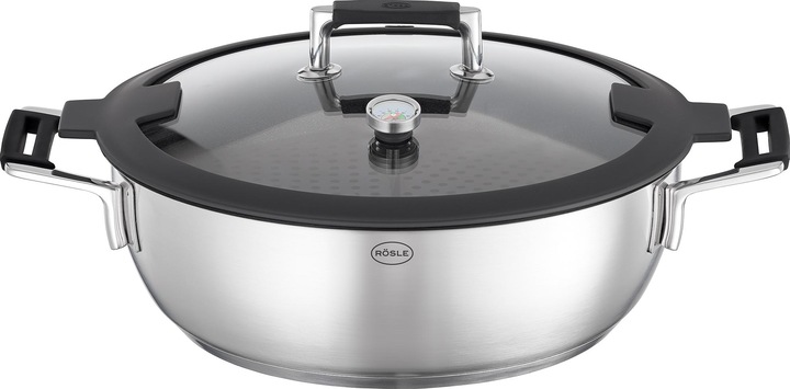 Produktbild Rösle Dampfgarer SILENCE PRO Stahlgrau (28 cm, Dampfkochtopf, Edelstahl)