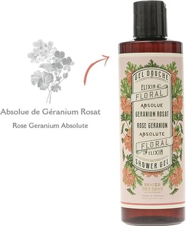 Actual product image Panier des Sens Rose Geranium Gel Shower Gel (250 ml)