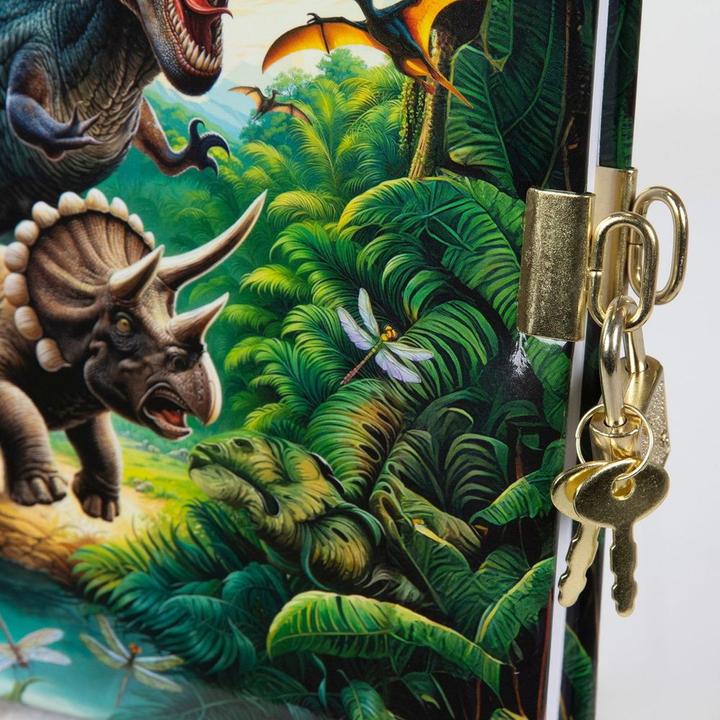 Produktbild Bruckner Brückner Tagebuch Dinosaurier Vulkan mit Schloss (16.5 x 16.5 cm, Blanko)