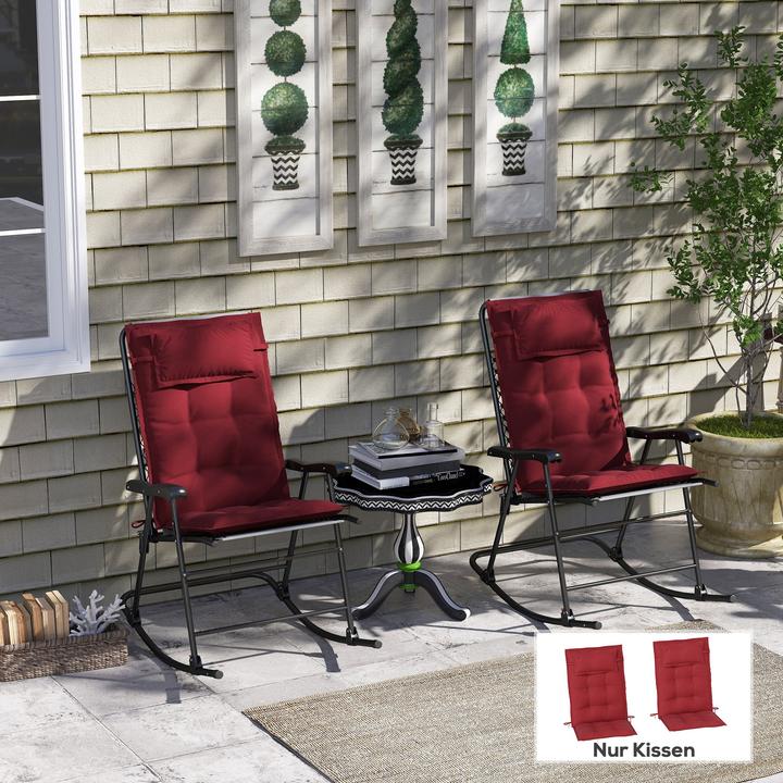 Image du produit Outsunny Liegenauflage Polyester Weinrot (116 x 50 cm)