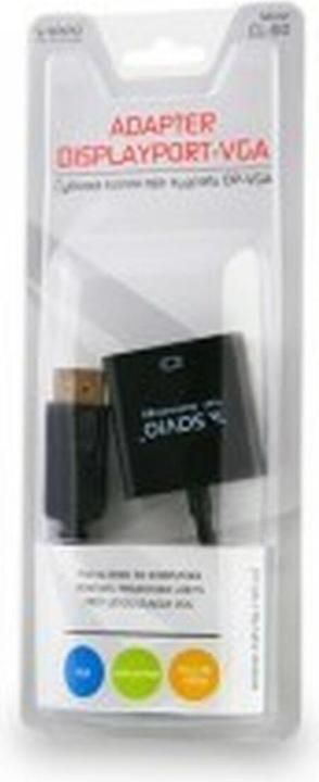 Actual product image Savio CL-90 Video Cable Adapter DisplayPort VGA (D-Sub) (VGA, 20 cm)