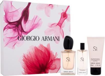 Actual product image Giorgio Armani Set Sì Eau de Parfum 50ml + 15ml EDP + 50ml Body Lotion (Fragrance set)
