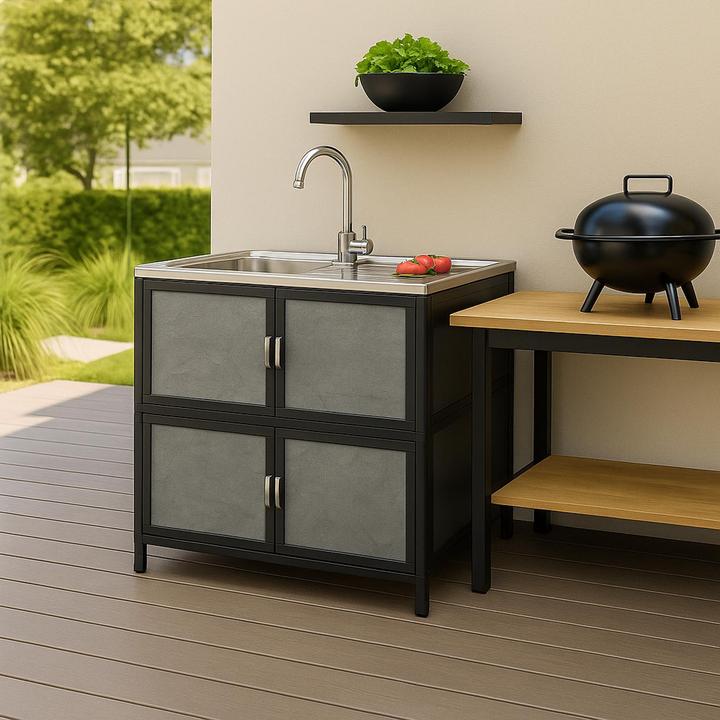 Actual product image HTI-Living Outdoorspüle L Gerti Grau (43 cm, 83 cm)