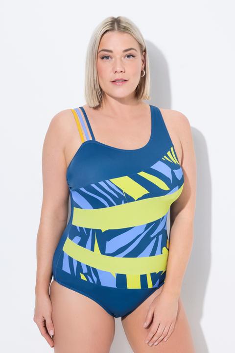 Produktbild Ulla Popken Badeanzug, Colorblocking, 3er-Träger, Softcups, recycelt (60)